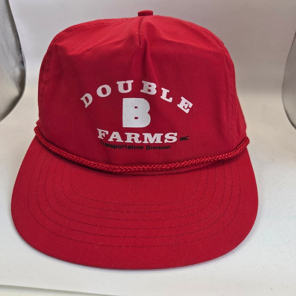 Vintage Double B Farms Inc Transportation Division Rope Snapback Hat Cap OSFA